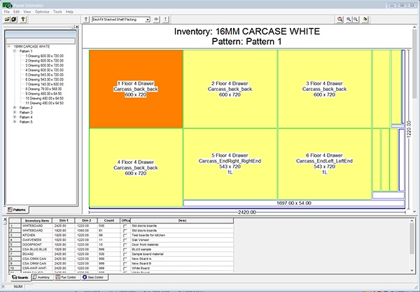 Panel Estimator | Cabinet Design Software