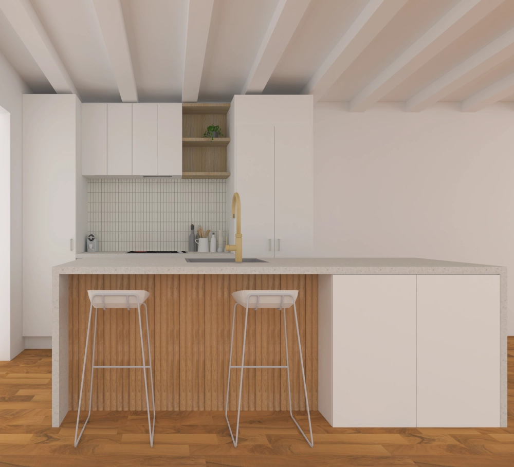 CabMaster Kitchen Render Timber Panelling | Cabinet Design Software