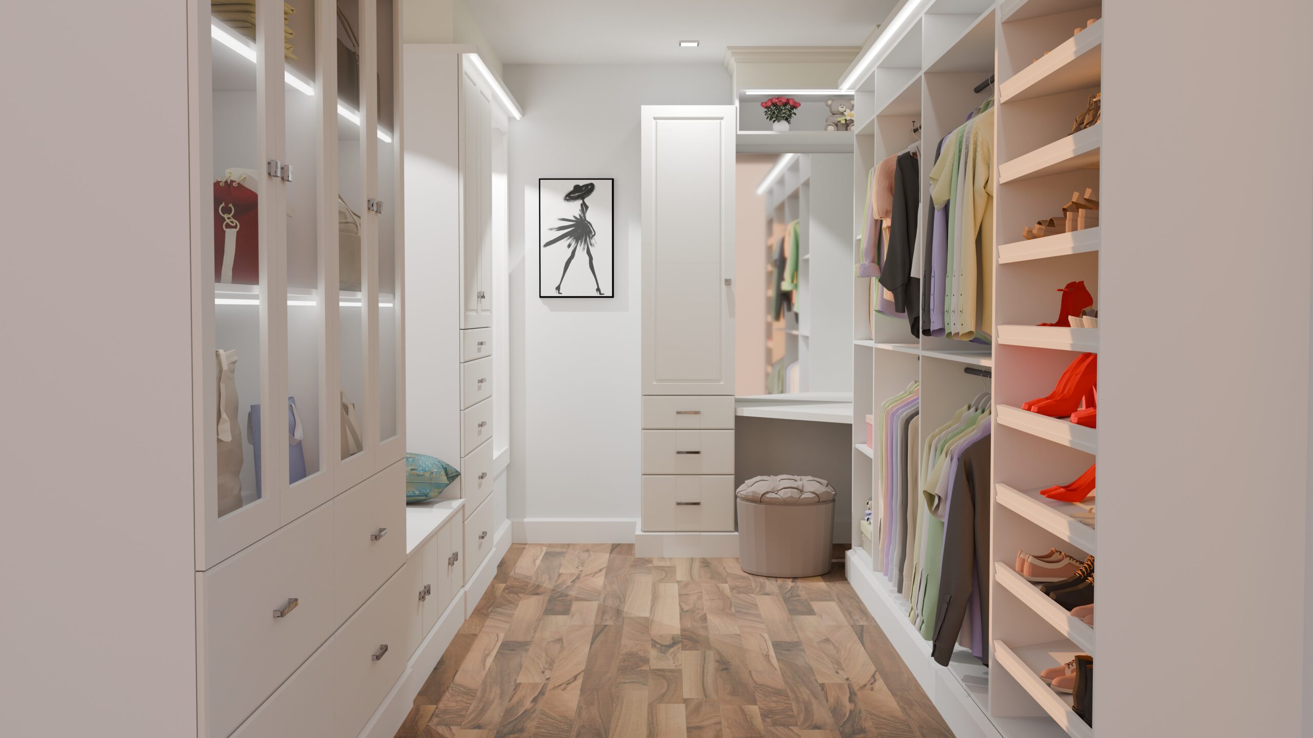 CabMaster Software Closet Walk-In Sample Render White